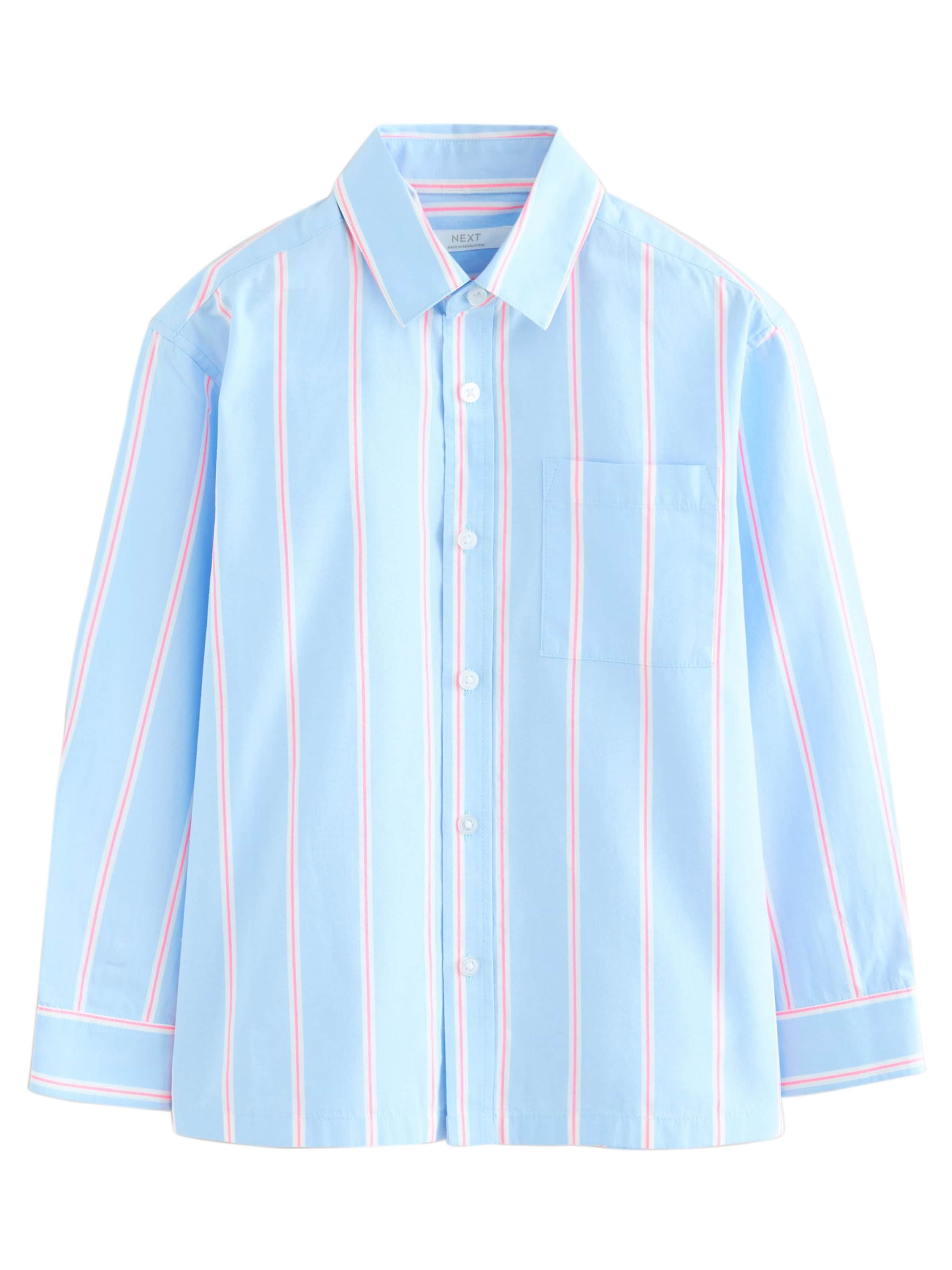 Next Regular fit Button up shirt in Blue: front