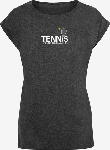 T-shirt 'Tennis Racket' Merchcode en gris : devant