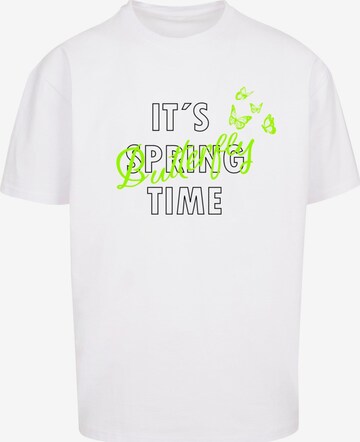 Merchcode Shirt 'Its Spring Time' in White: front