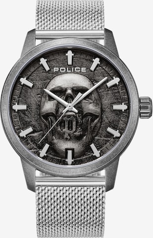 Montre à affichage analogique 'RAHO' POLICE en argent : devant