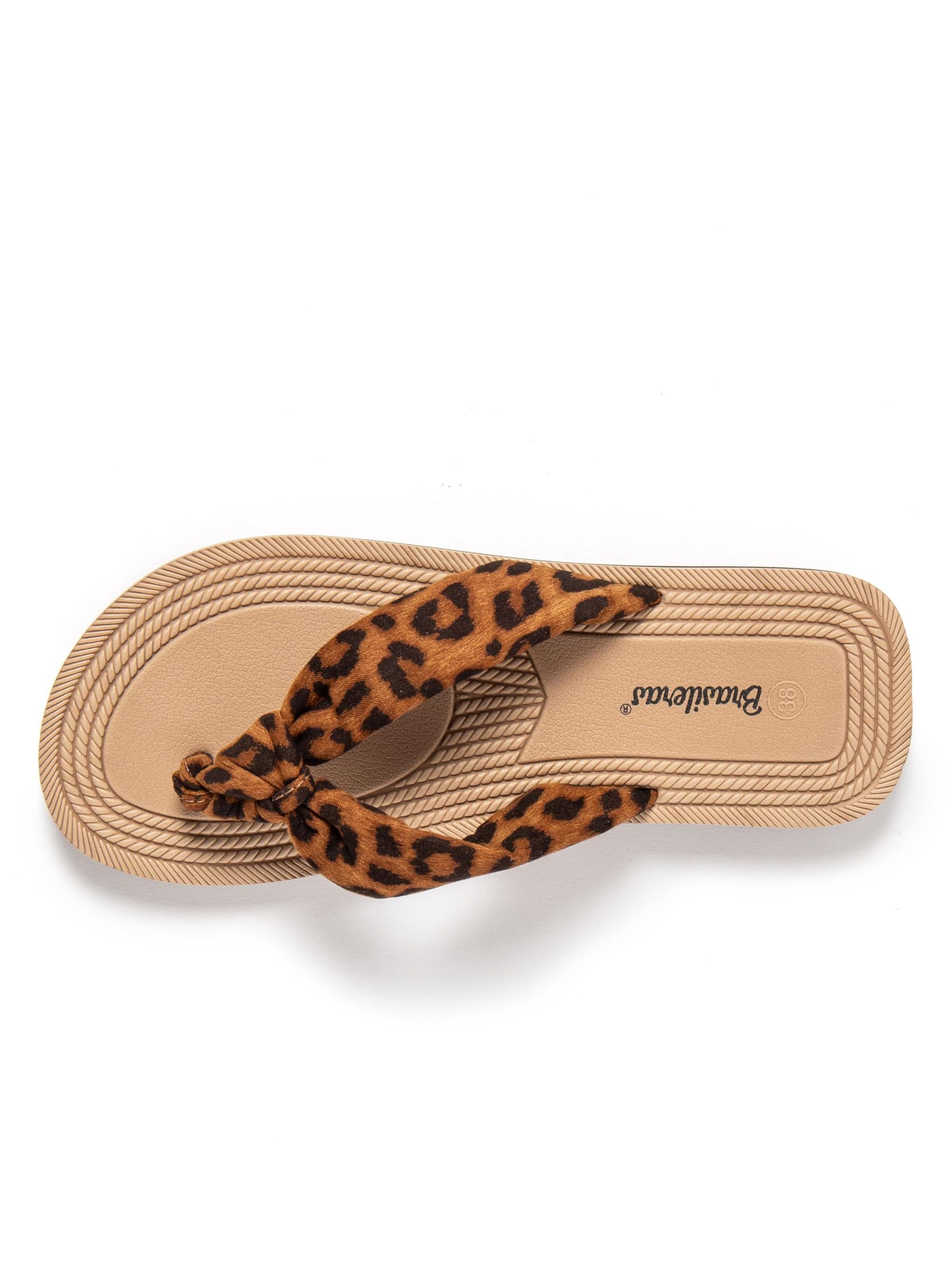 Brasileras Teenslipper 'Savanna' in Bruin