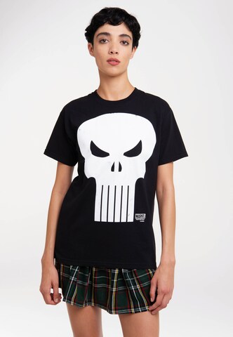 LOGOSHIRT Shirt 'Marvel Comics - Punisher' in Schwarz