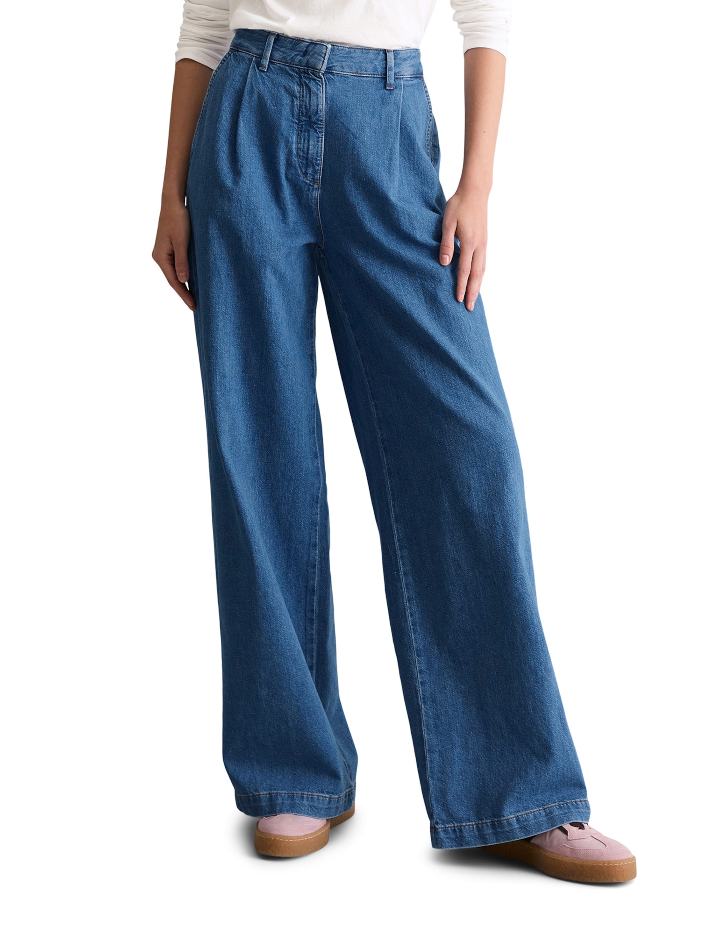 Marc O'Polo DENIM Wide Leg Jeans in Blau: Vorderseite