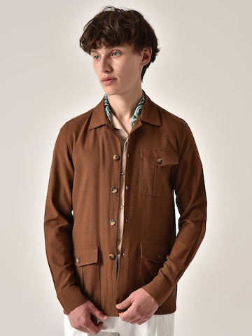 Antioch Regular fit Srajca | rjava barva: sprednja stran