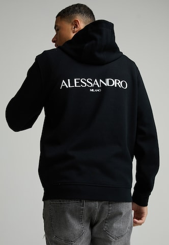 Sweat-shirt 'Fossano' Alessandro Zavetti en noir : devant