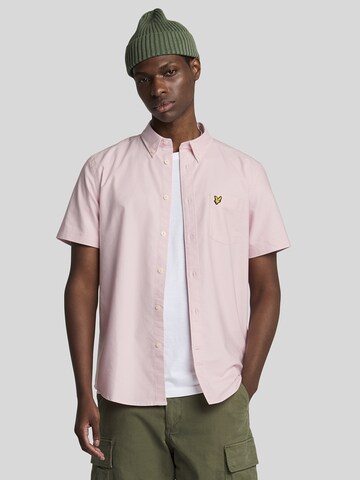 Lyle & Scott Regular fit Overhemd in Roze: voorkant