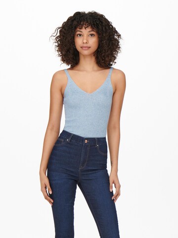 Tops en tricot 'Lina' ONLY en bleu : devant