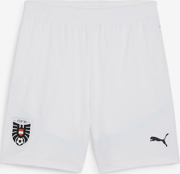 PUMA Regular Workout Pants 'Österreich Replica' in White: front