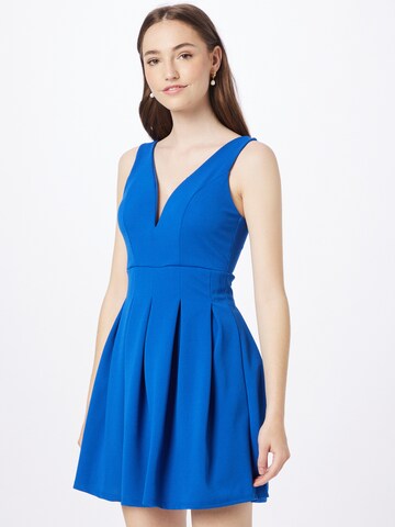 Robe de cocktail WAL G. en bleu : devant