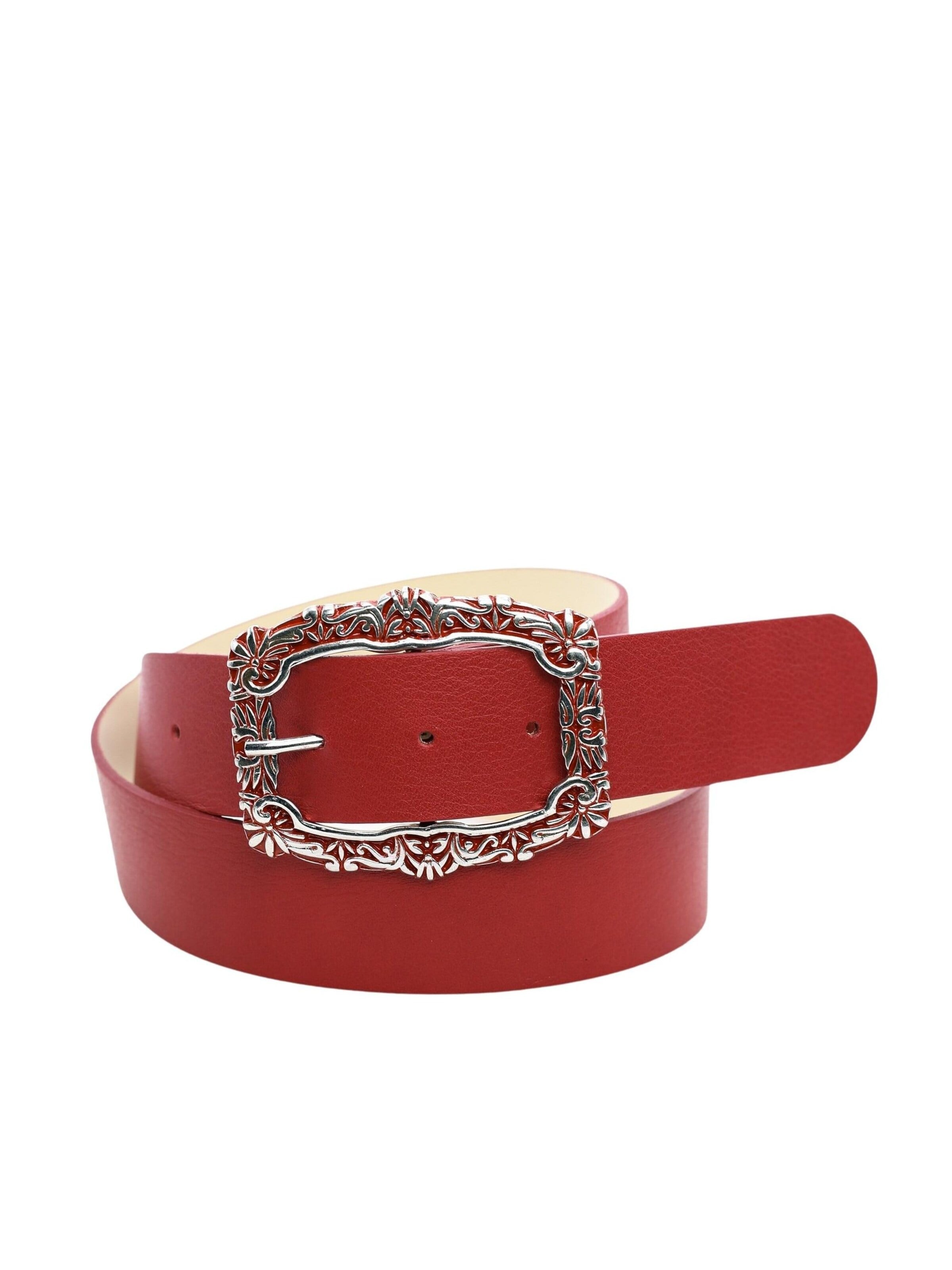 COLLEZIONE ALESSANDRO Belt 'Milano Classic' in Red: front
