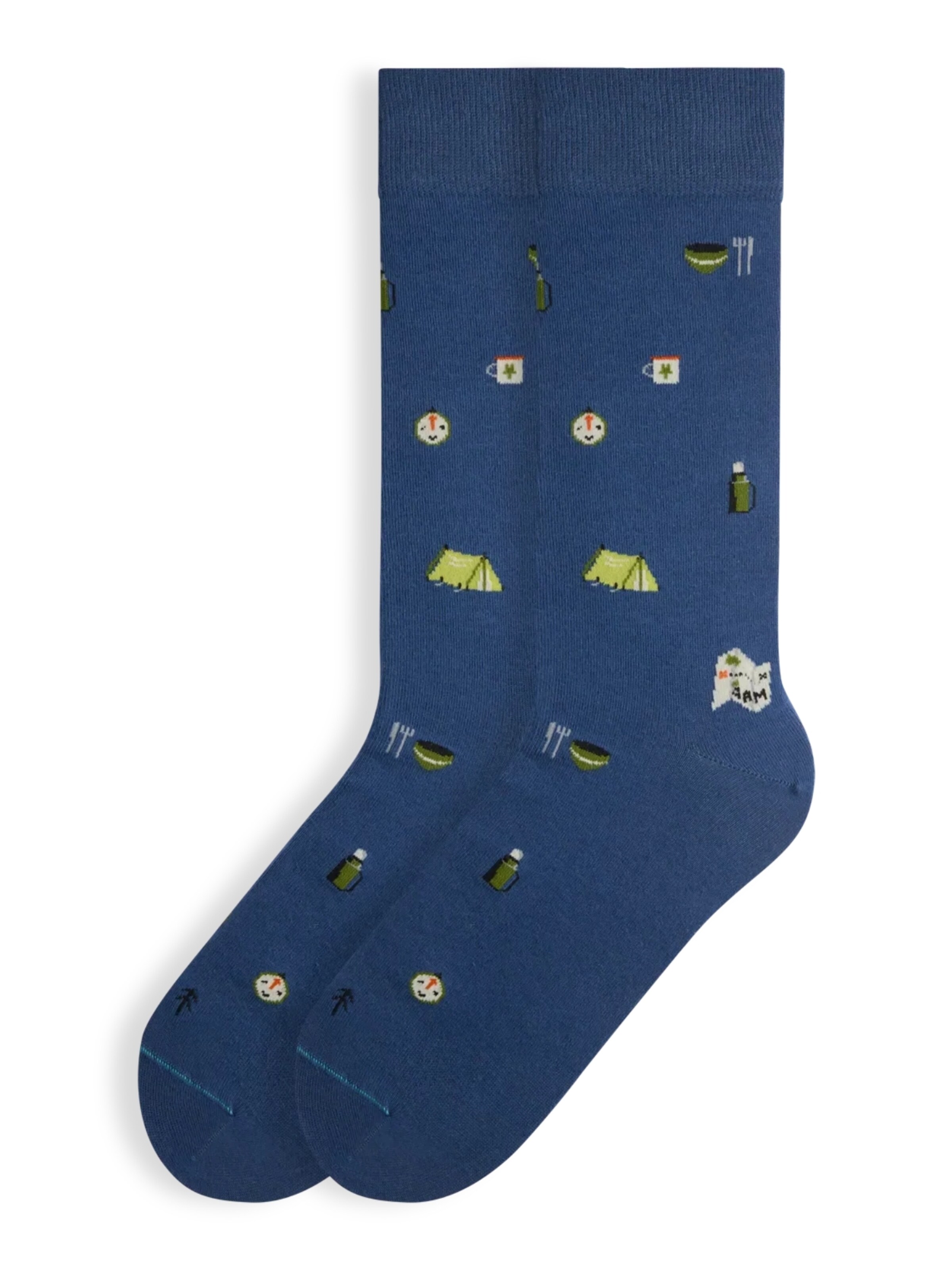 Von Jungfeld Socken 'Signature Icons'‌‌‌‌ in Blau: Vorderseite