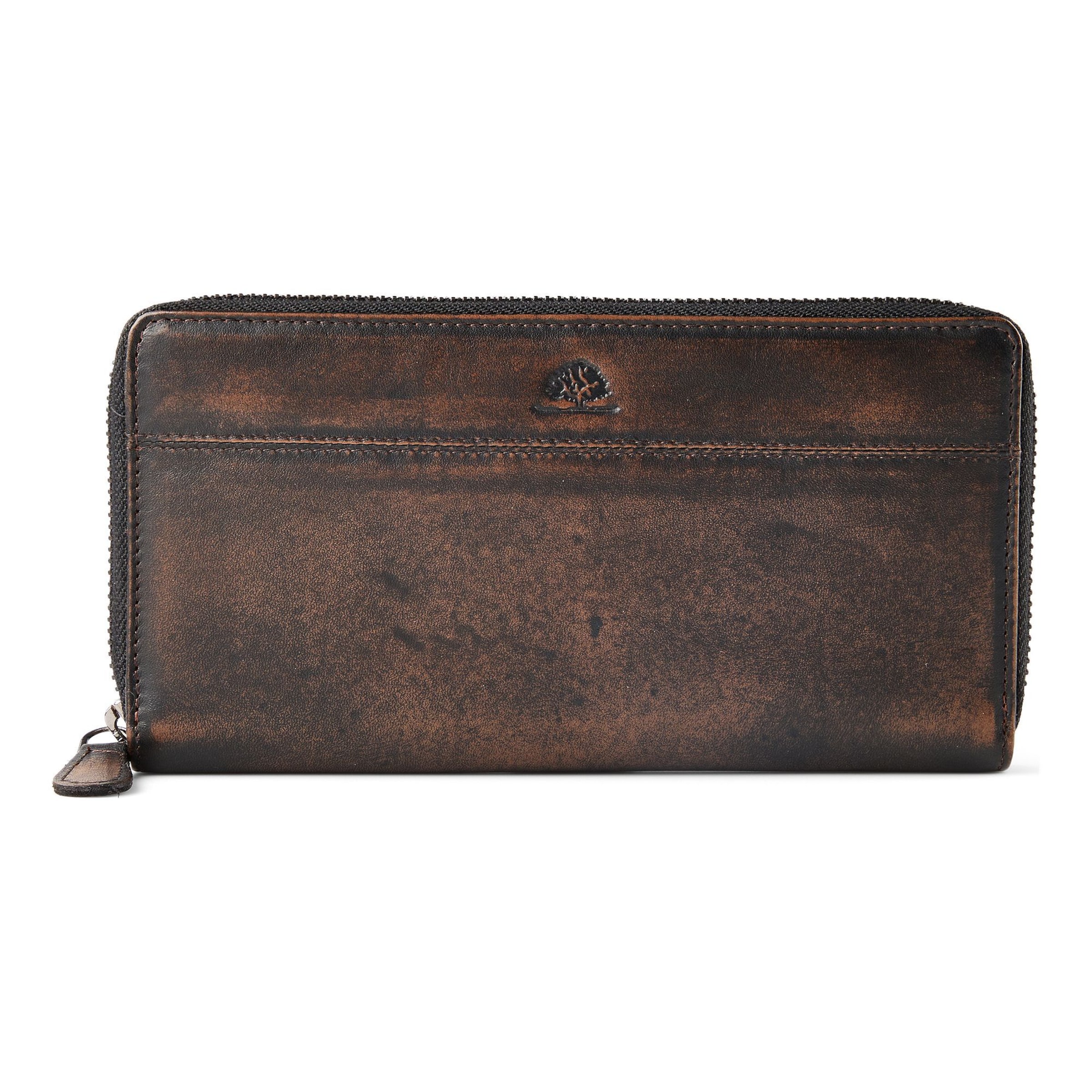 Portamonete 'Destressed' di GREENBURRY in marrone: frontale