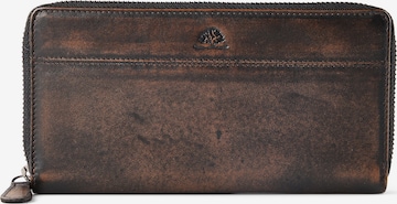 Portamonete 'Destressed' di GREENBURRY in marrone: frontale
