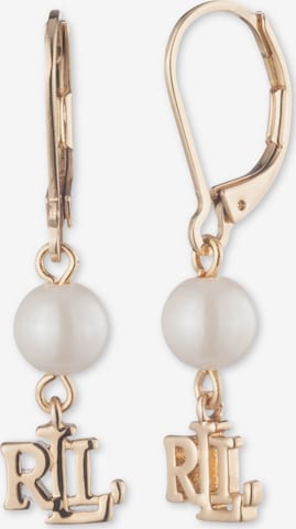 Boucles d'oreilles Lauren Ralph Lauren en or : devant