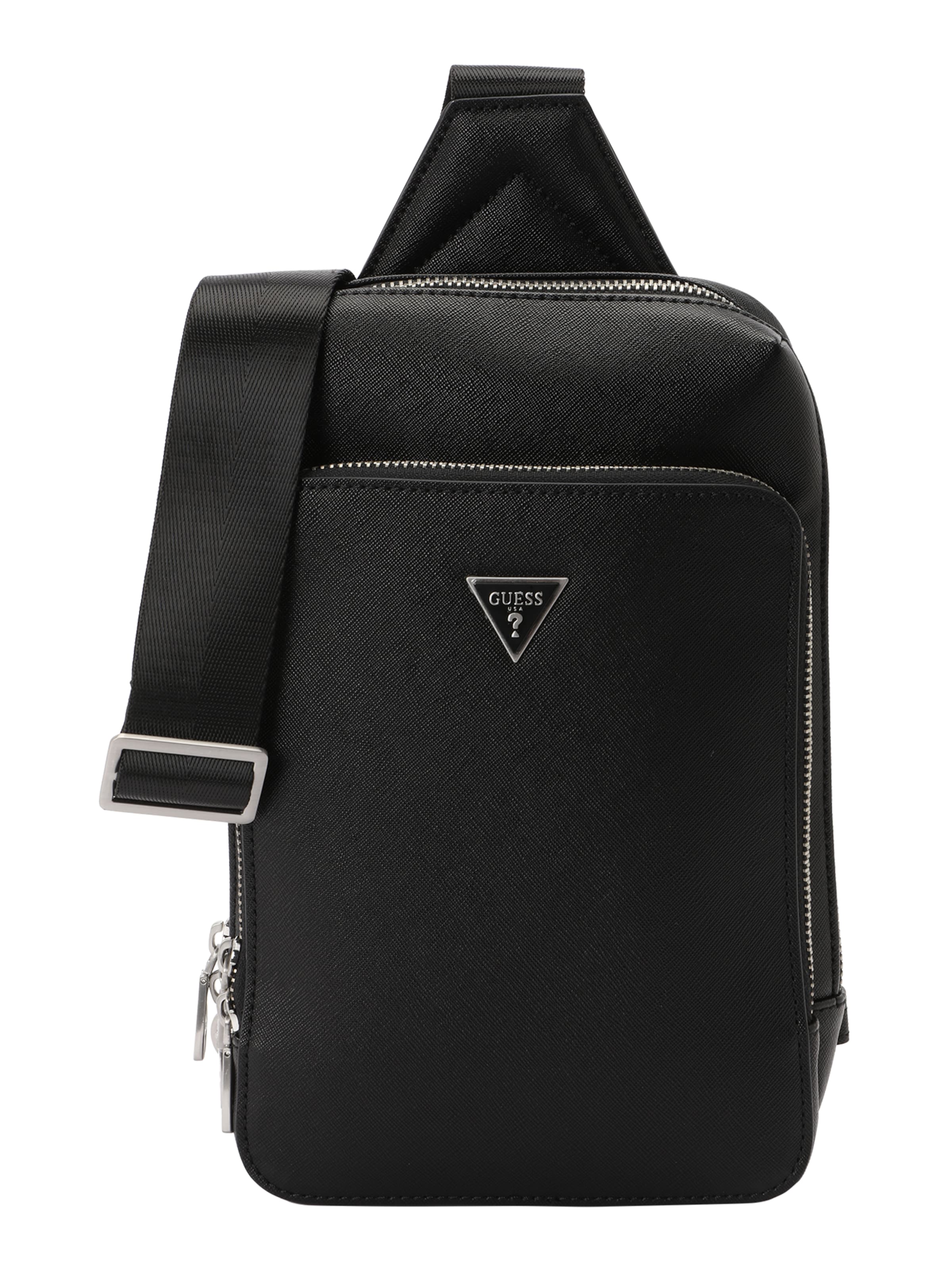 GUESS Crossbody Bag 'MILANO CROSSOVER' in Black: front