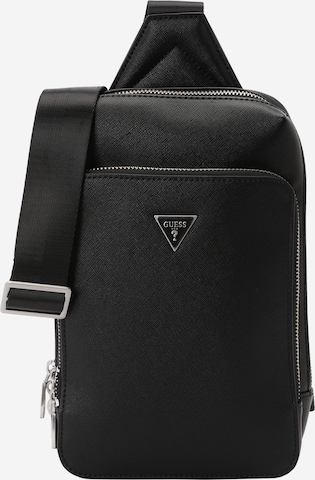 juoda GUESS Rankinė su ilgu dirželiu 'MILANO CROSSOVER': priekis