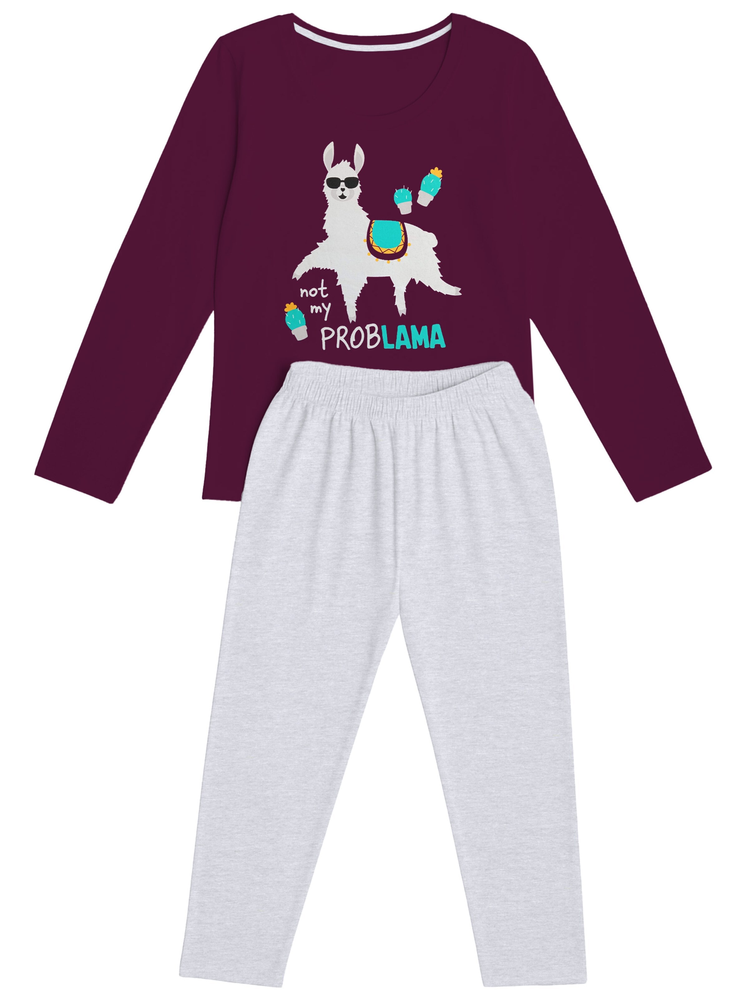 United Labels Pajama 'Not my ProbLAMA' in Mixed colors: front