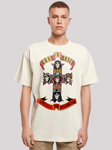 T-Shirt 'Guns 'n' Roses Appetite For Destruction' F4NT4STIC en beige : devant
