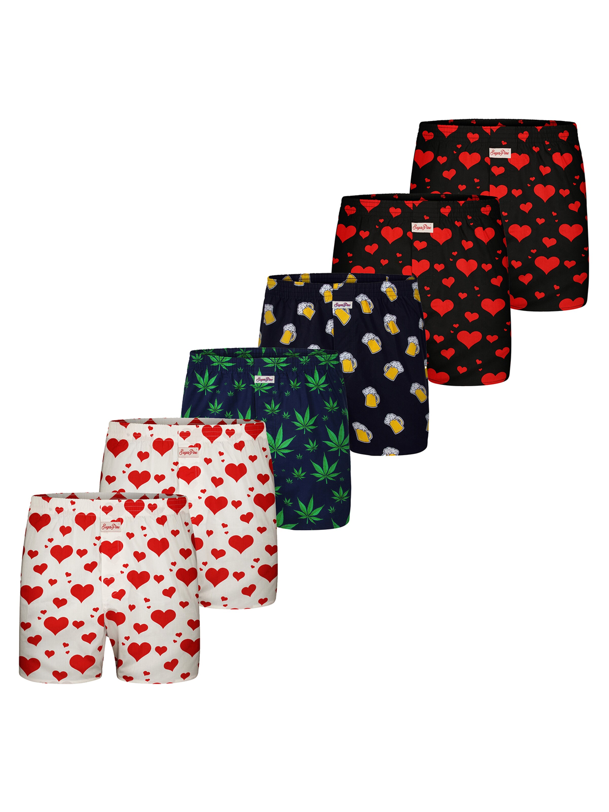 Boxers ' Motiv Print Mix ' Sugar Pine en mélange de couleurs : devant