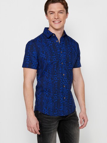 KOROSHI Slim fit Overhemd in Blauw