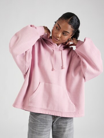 Sweat-shirt WEEKDAY en rose : devant