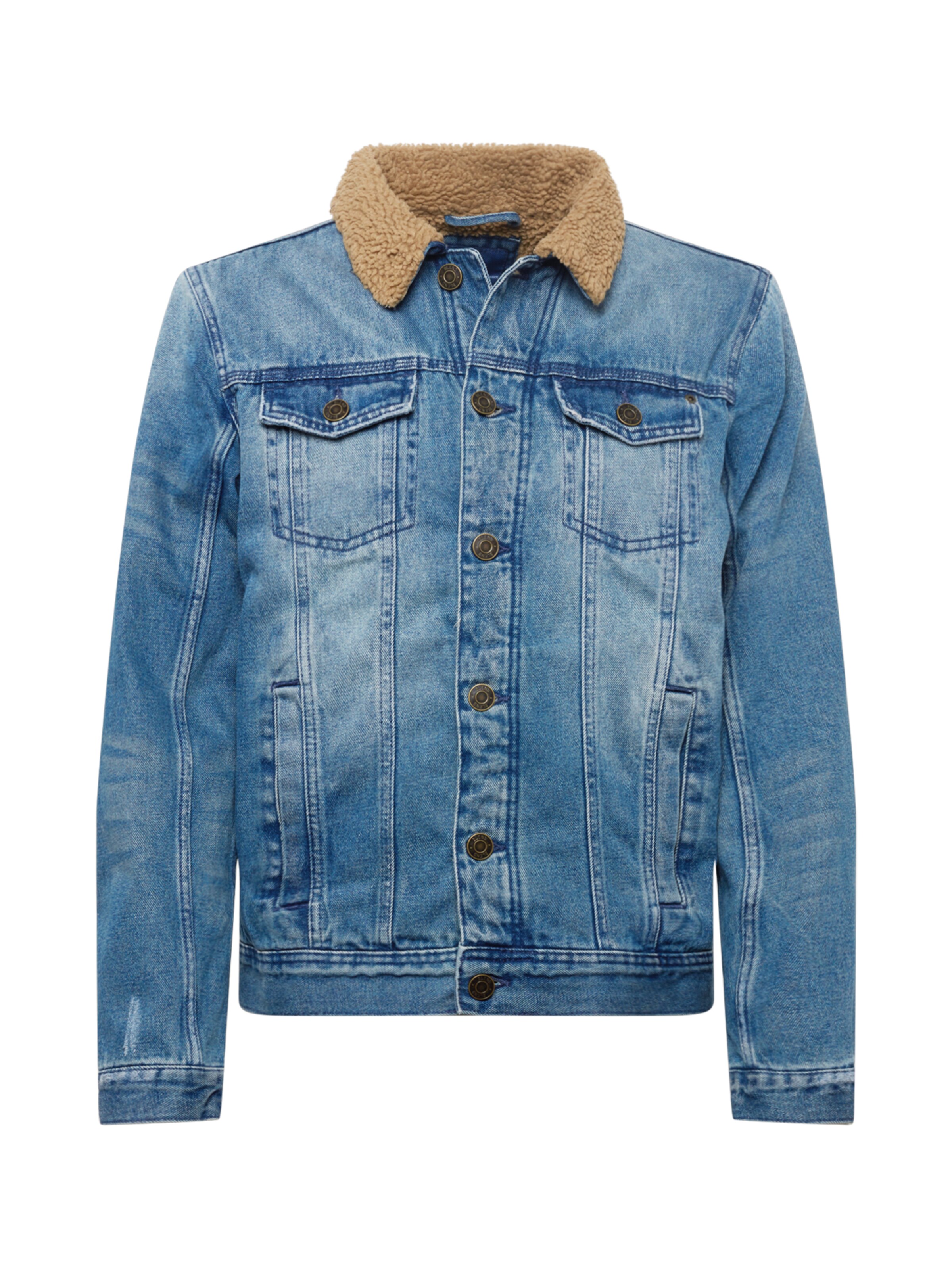 BLEND Tussenjas in Blauw: voorkant