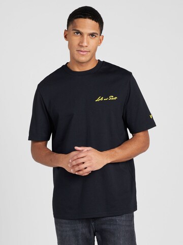 Lyle & Scott Tričko – černá: přední strana