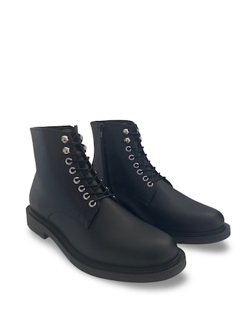 nae Vegan Shoes Veterboots 'Jules' in Zwart