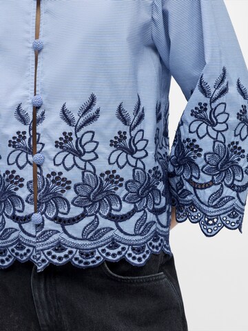 Camicia da donna 'OBJVanna' di OBJECT in blu