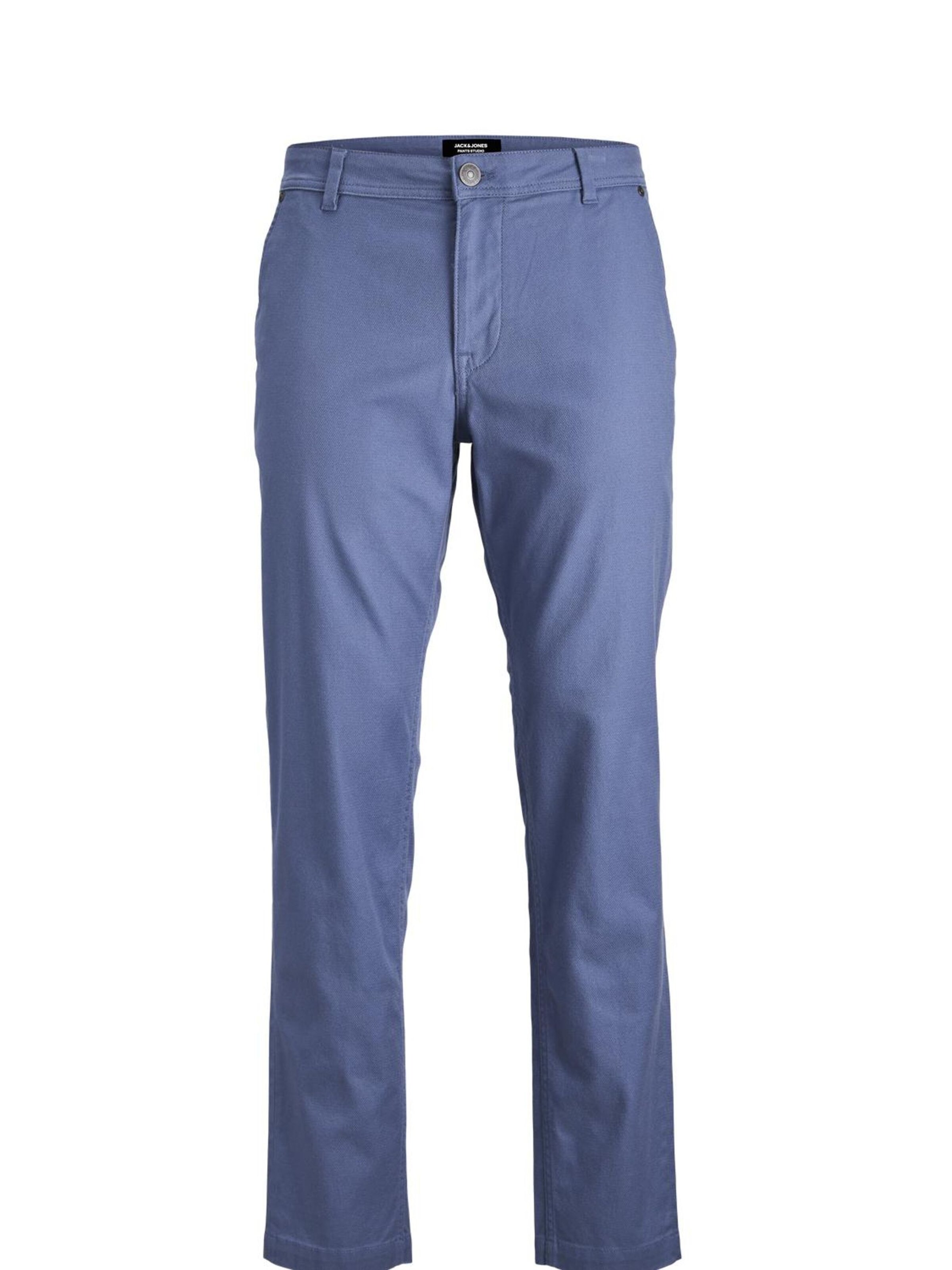 JACK & JONES Lærredsbukser i blå: forside