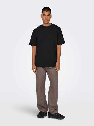 Only & Sons - Loosefit Pantalón 'ONSFADE' en marrón
