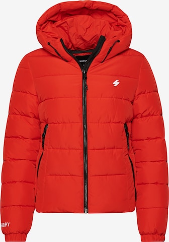 Superdry Winterjas in Rood: voorkant