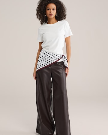 WE Fashion Zvonové kalhoty Kalhoty – hnědá