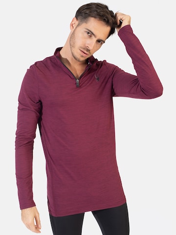 Sweat de sport Spyder en rouge : devant