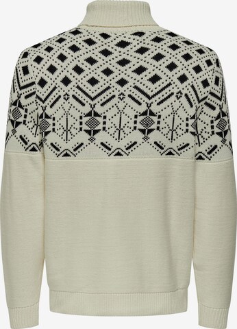 Pull-over Only & Sons en blanc