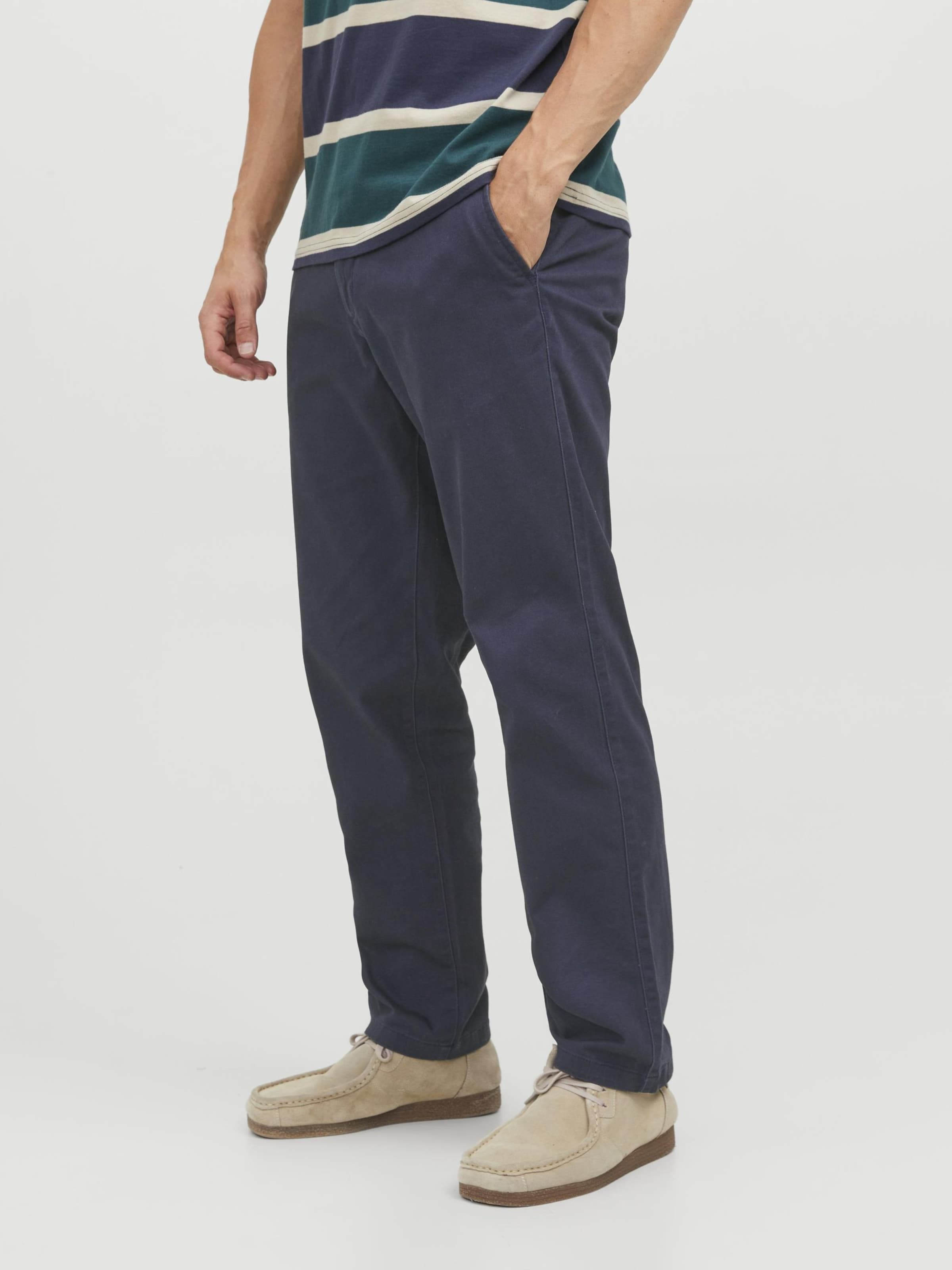 JACK & JONES Loose fit Chino Pants 'JPSTKane JJDave' in Navy