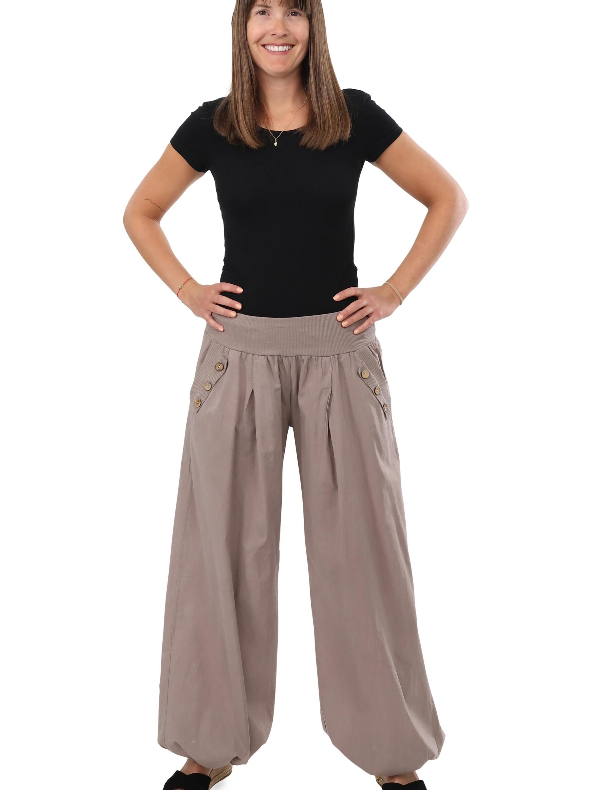malito more than fashion Loose fit Harem Pants in Brown