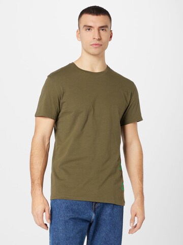 T-Shirt G-Star RAW en vert : devant