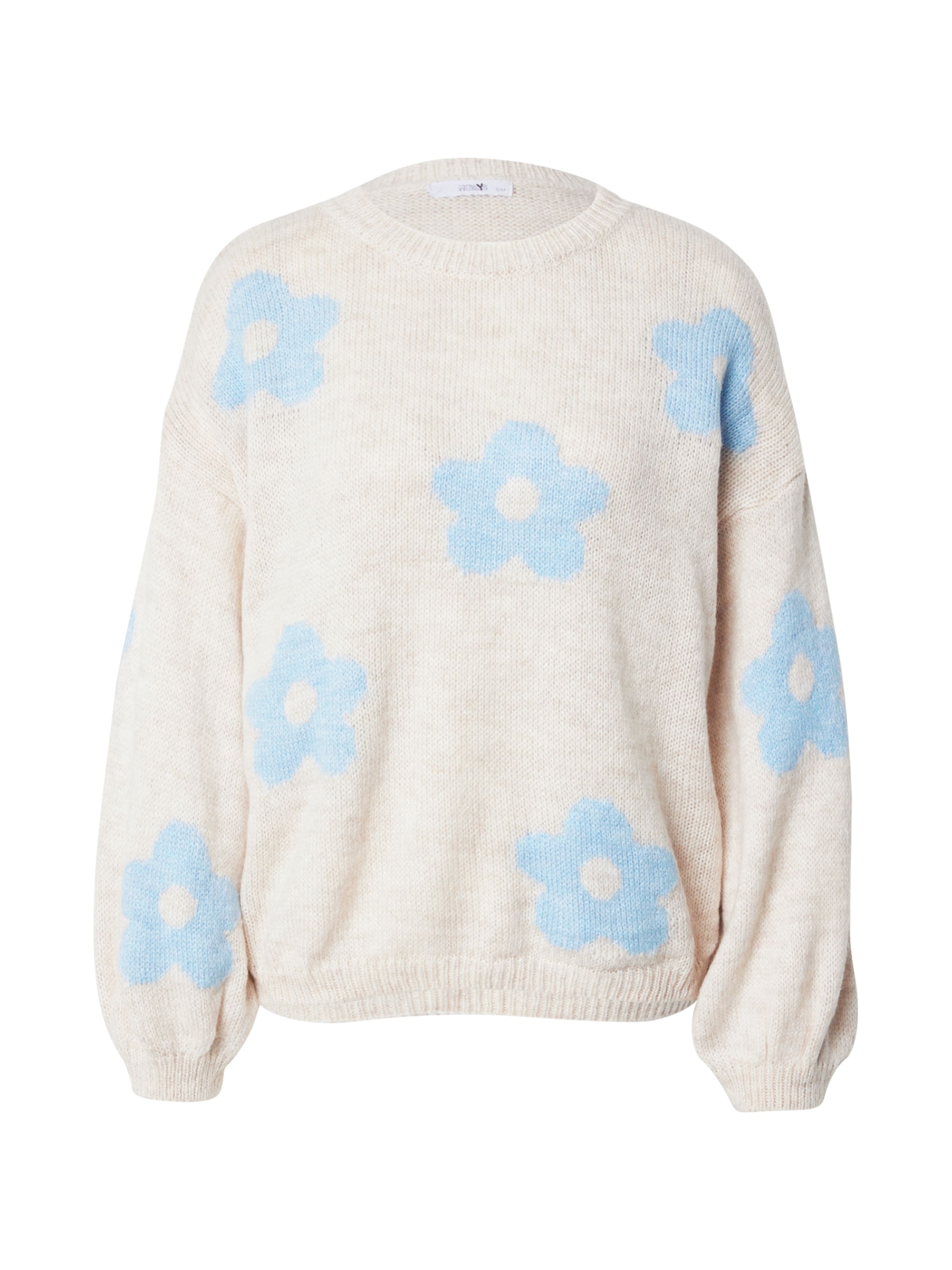 Hailys Sweater 'Fl44ower' in Beige: front
