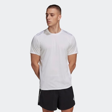 ADIDAS SPORTSWEAR - Camisa funcionais 'Designed 4 Running' em branco: frente