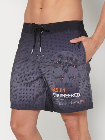 KOROSHI Badeshorts in Lila