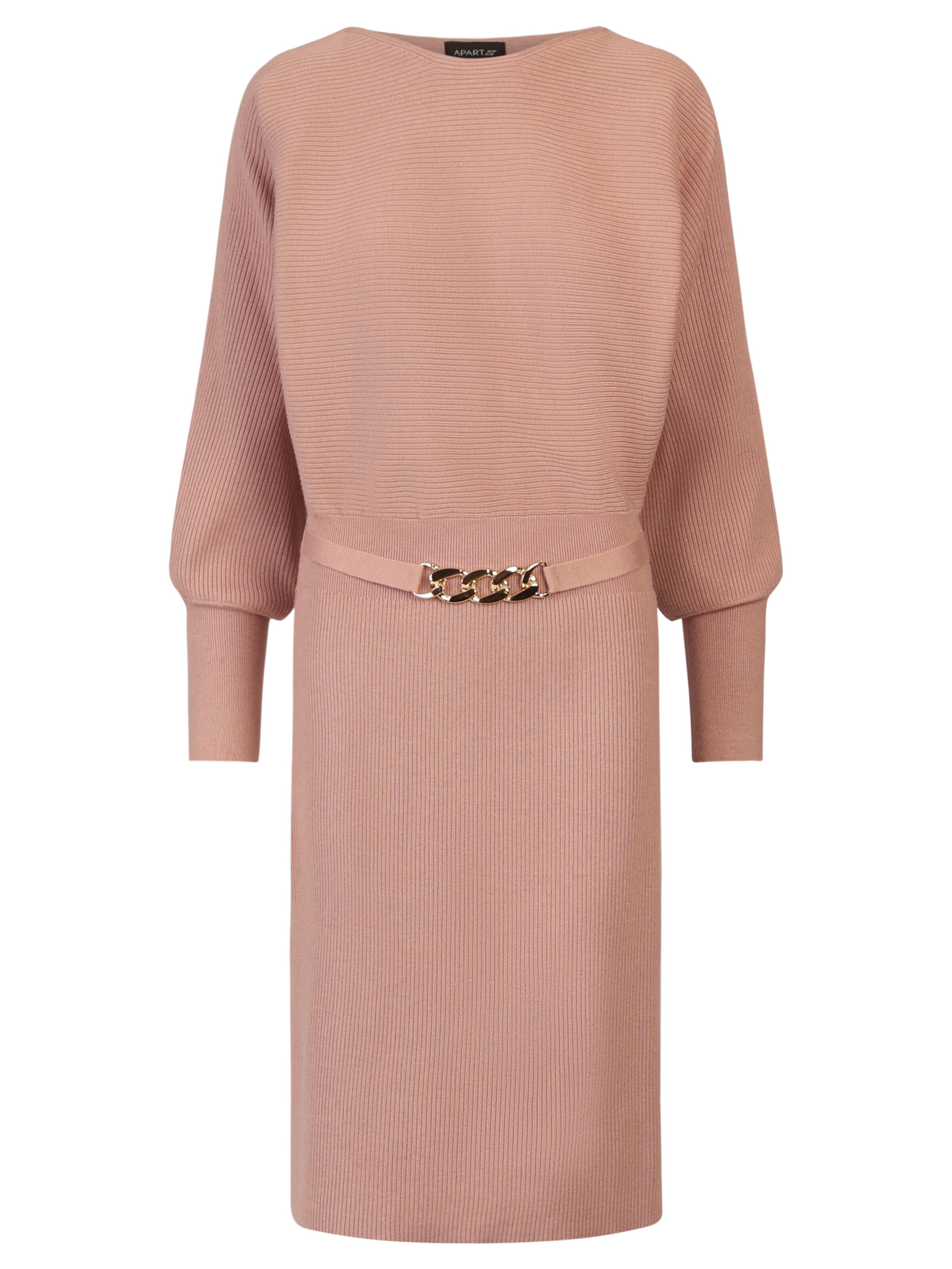 APART Knitted dress in Beige: front