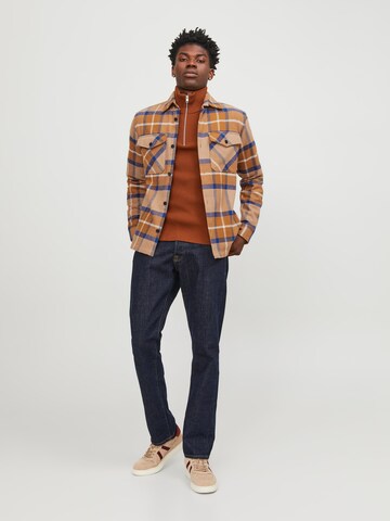 JACK & JONES Regular Fit Skjorte 'Roy' i brun