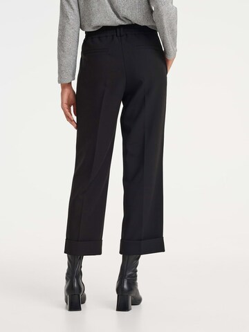 OPUS Wide leg Pleat-Front Pants 'Mitina' in Black