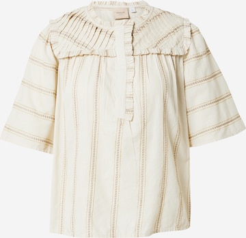 VILA ROUGE Blouse 'STELLA' in Beige: voorkant