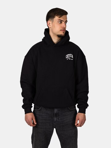 Crystal Paris Sweatshirt 'Nightwolf' in Black: front