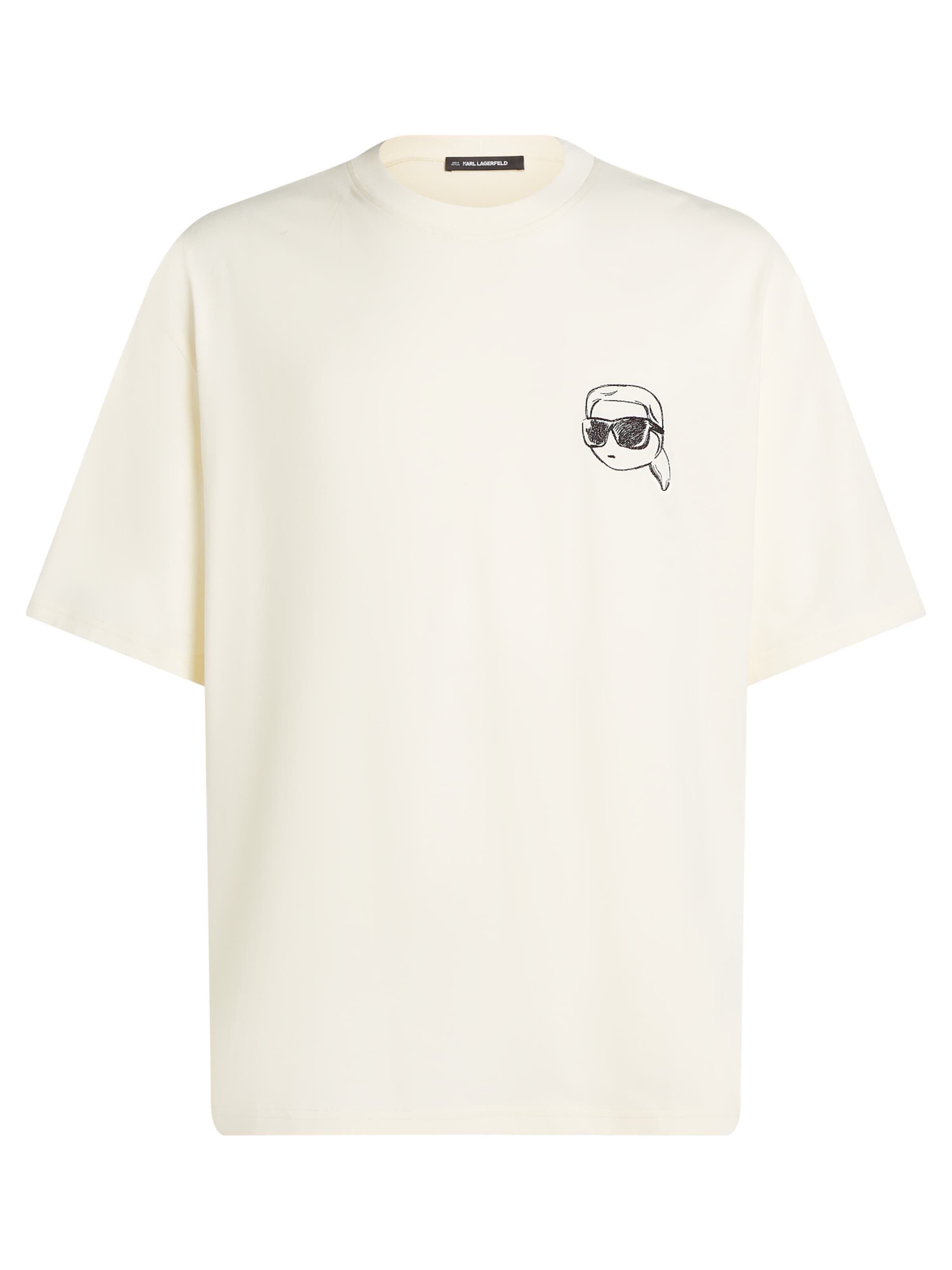 Tricou ' IKON ' de la Karl Lagerfeld pe bej: față