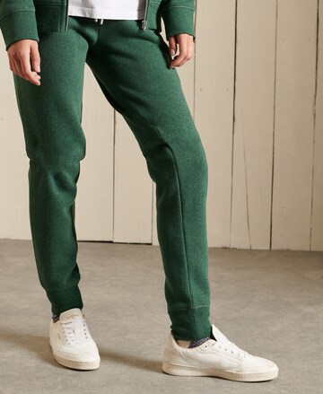 Superdry Tapered Broek in Groen: voorkant