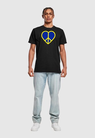 T-Shirt 'Peace - Heart Peace' Merchcode en noir