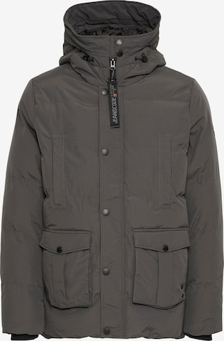 INDICODE JEANS Winter jacket 'Sticks' in Grey: front